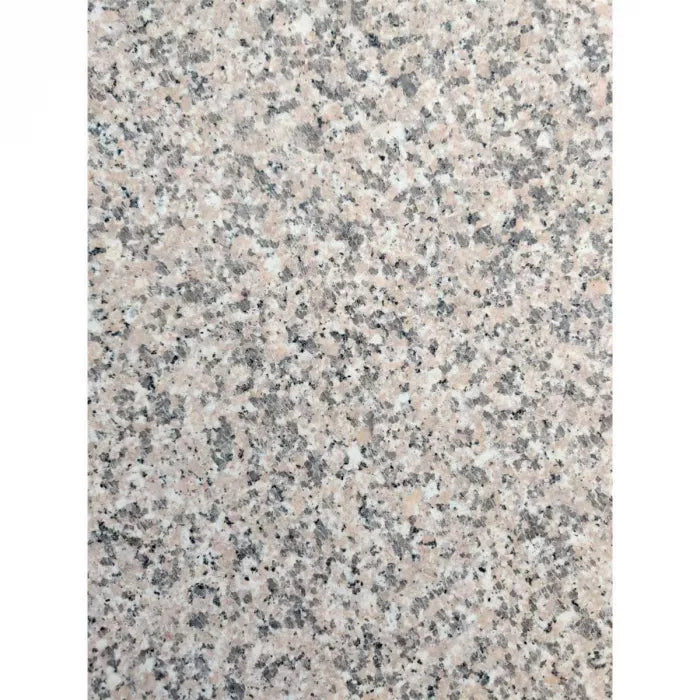 Pizzakühltisch, 3-türig mit Rädern und rosa-grauem Granit