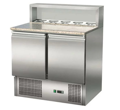 Belegstation / Zubereitungstisch mit Granitoberfläche 2-türig