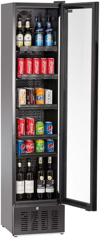 Glastürkühlschrank Getränkekühlschrank SLIM