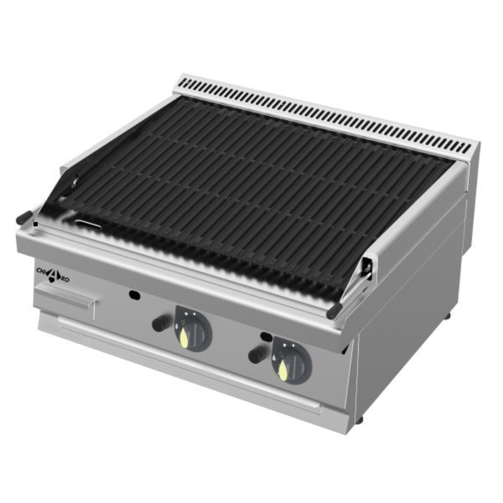 Gas-Lavasteingrill mit 2 Zonen