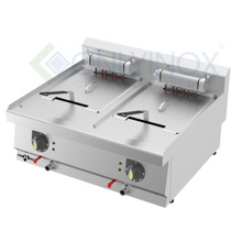 Elektr. Fritteuse 12+12 Liter als Tischgerät