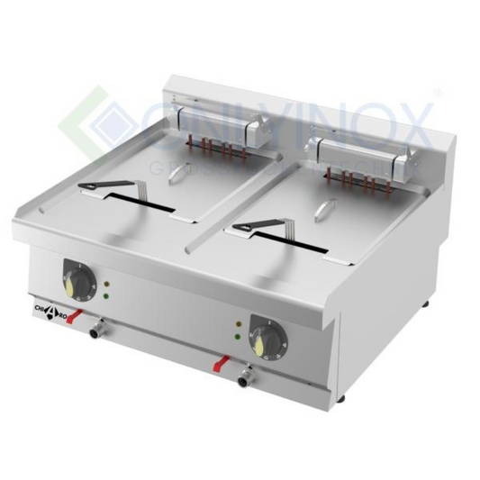 Elektr. Fritteuse 12+12 Liter als Tischgerät