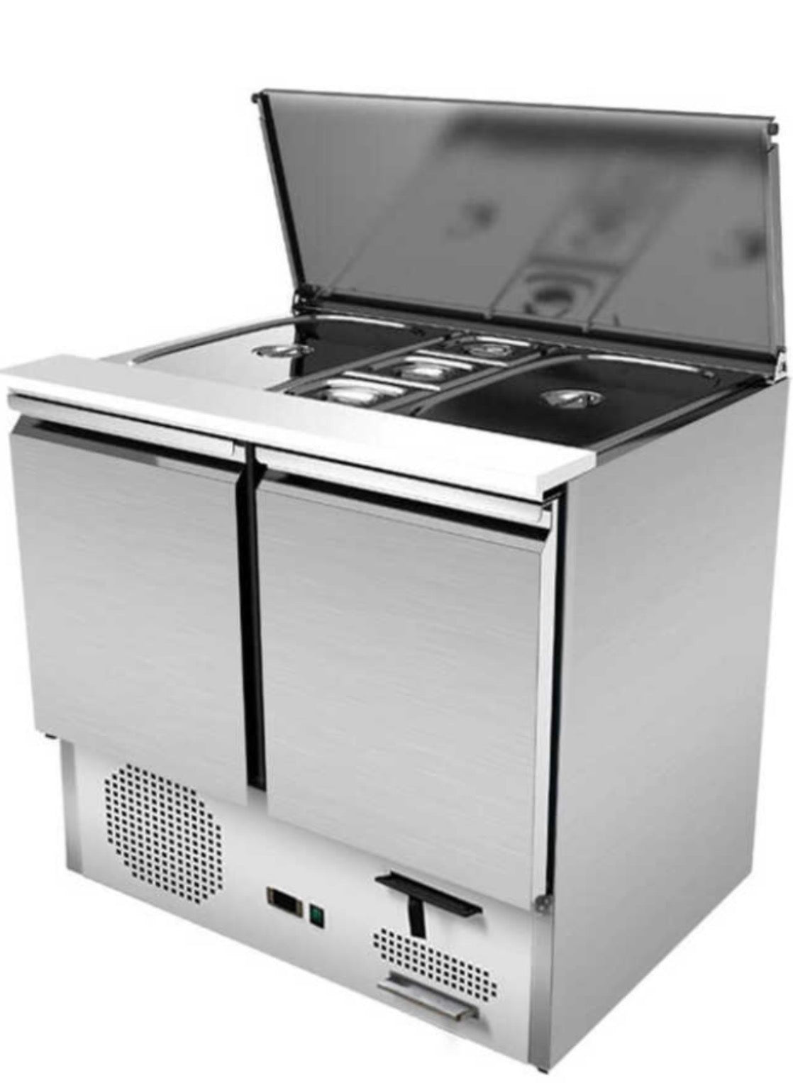 Saladette 2-türig mit Schiebedeckel