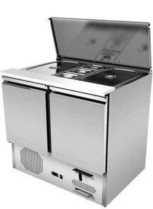 Saladette 2-türig mit Schiebedeckel