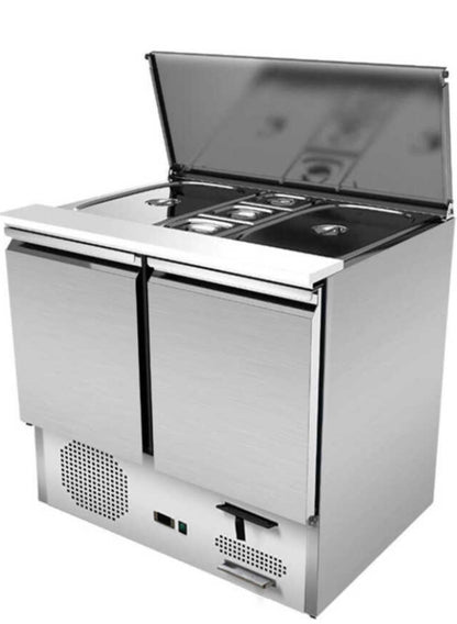 Saladette 2-türig mit Schiebedeckel