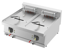 Elektr. Fritteuse 2 Becken, 13 + 13 Liter, Tischgerät