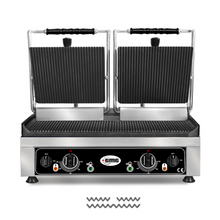Doppelter Kontaktgrill Toaster mit gerillte Oberfläche