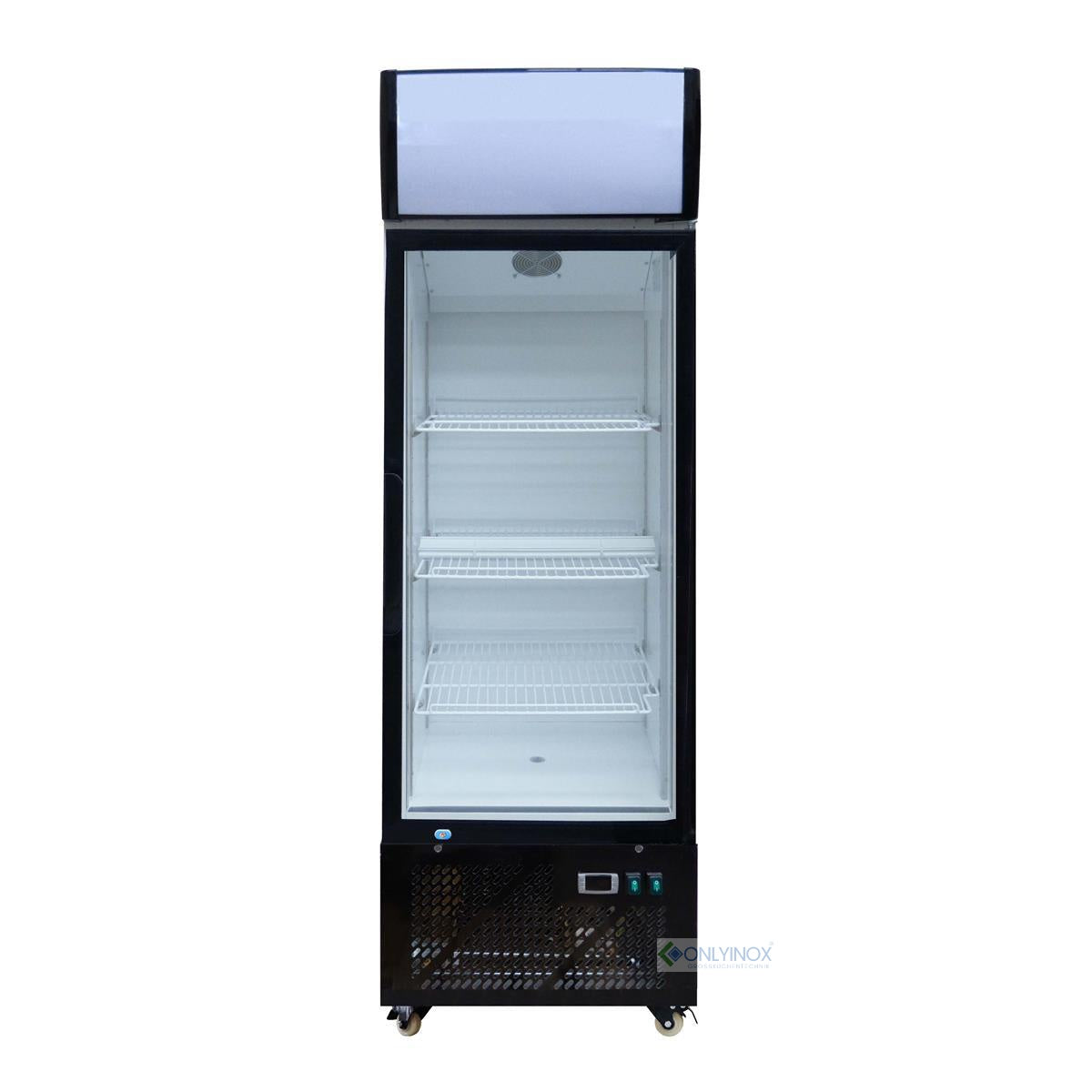 Glastürkühlschrank 1-türig, mit Werbebeluchtung