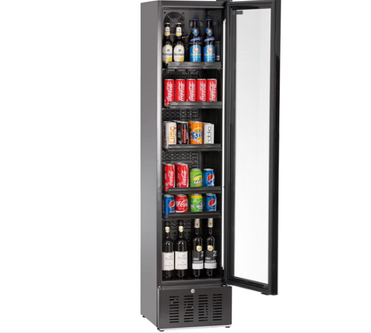 Glastürkühlschrank Getränkekühlschrank SLIM