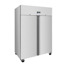 Edelstahl Tiefkühlschrank 2-türig