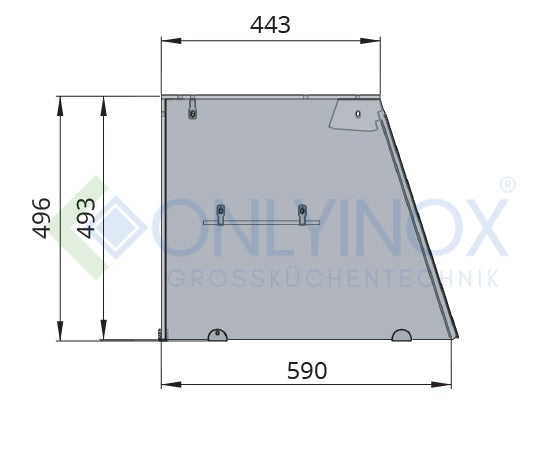 Salatvitrine / Salattheke rosa-grauer Granit, mit Verkleidung, LED-Beleuchtung 1880x820x850 mm