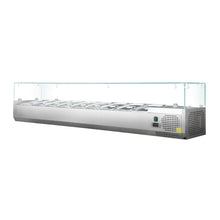 Kühlaufsatzvitrine mit Glasaufsatz 2000 x 395 x 435 mm