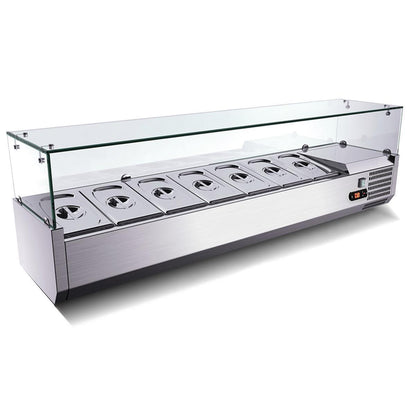 Kühlaufsatzvitrine mit Glasaufsatz 2000 x 395 x 435 mm
